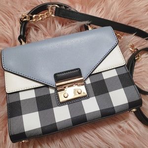 {used once} michael kors sloan gingham satchel